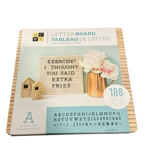 NEW Message Letter Board Display Changeable Sayings 12x12 Wooden Decor